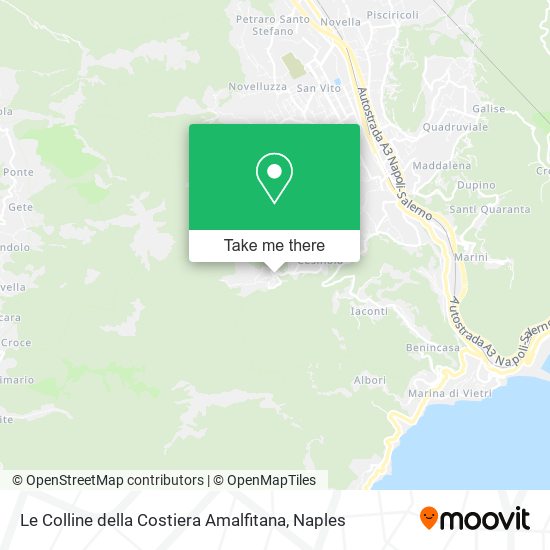 Le Colline della Costiera Amalfitana map