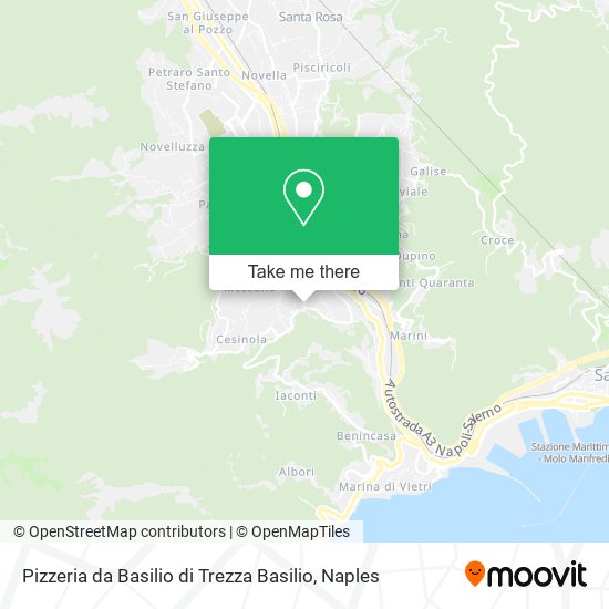 Pizzeria da Basilio di Trezza Basilio map