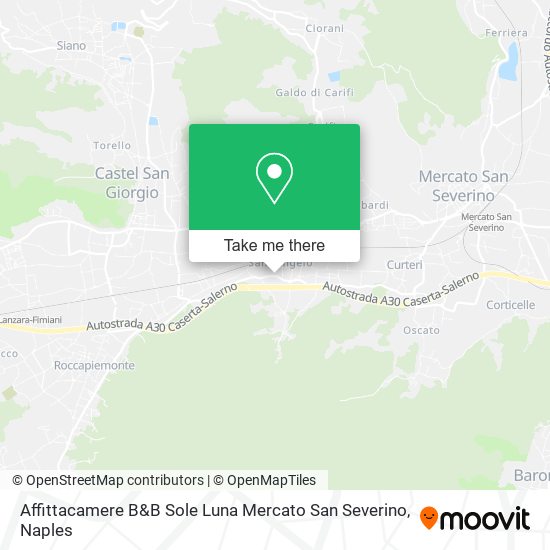 Affittacamere B&B Sole Luna Mercato San Severino map