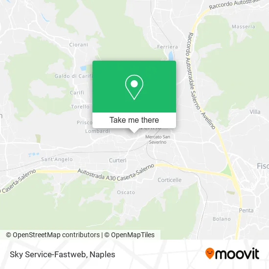 Sky Service-Fastweb map