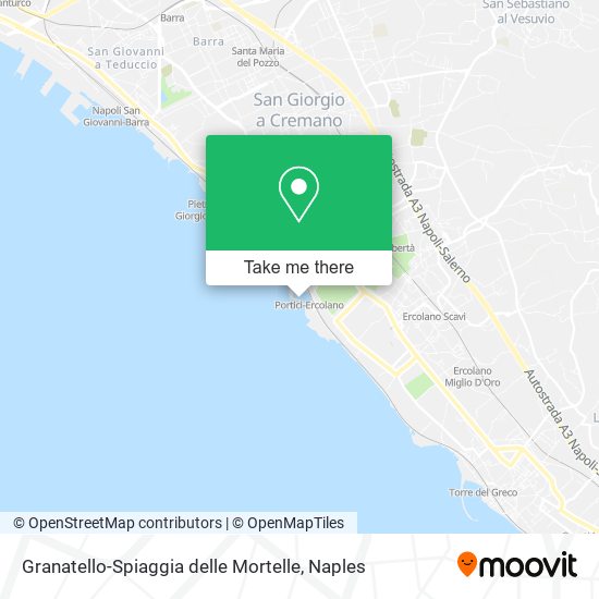 Granatello-Spiaggia delle Mortelle map