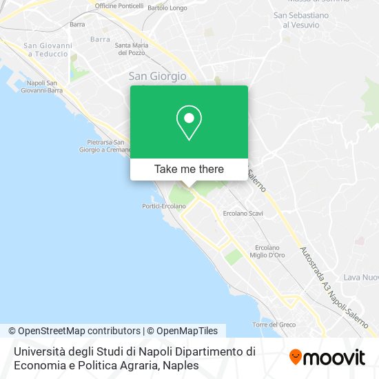 Università degli Studi di Napoli Dipartimento di Economia e Politica Agraria map