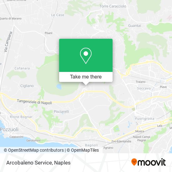 Arcobaleno Service map