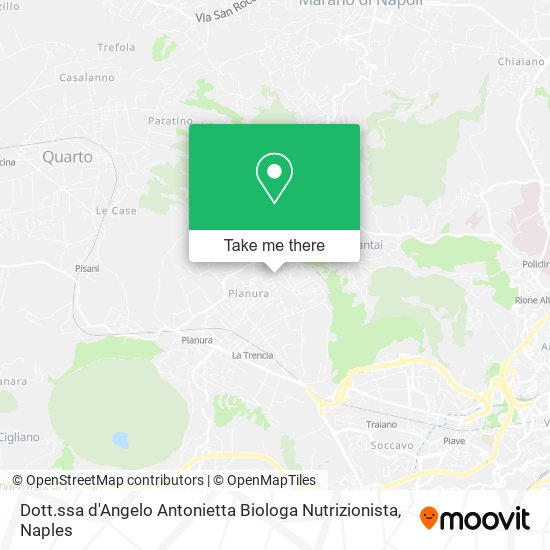 Dott.ssa d'Angelo Antonietta Biologa Nutrizionista map