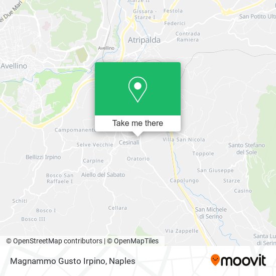 Magnammo Gusto Irpino map