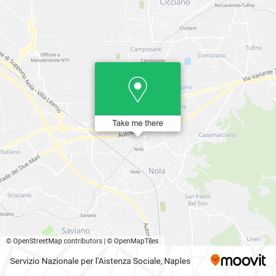 Servizio Nazionale per l'Aistenza Sociale map