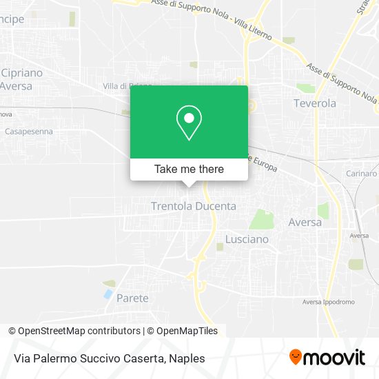 Via Palermo Succivo Caserta map