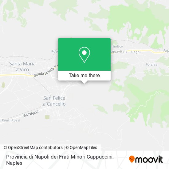 Provincia di Napoli dei Frati Minori Cappuccini map