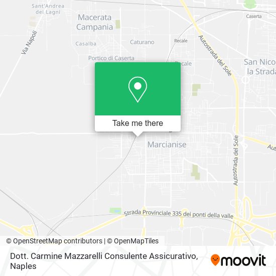Dott. Carmine Mazzarelli Consulente Assicurativo map
