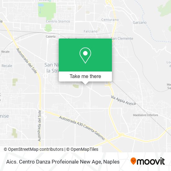 Aics. Centro Danza Profeionale New Age map
