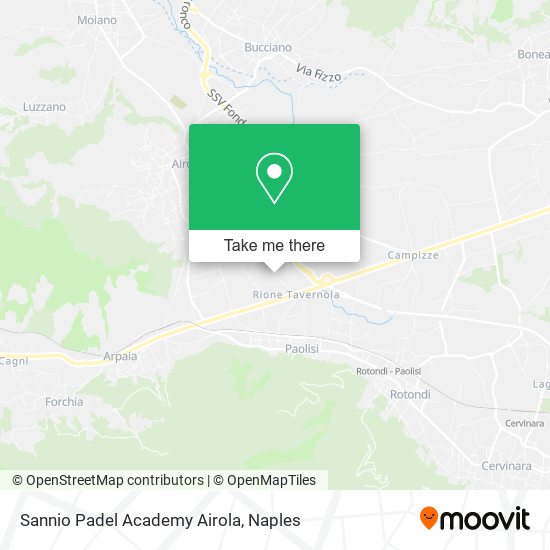Sannio Padel Academy Airola map