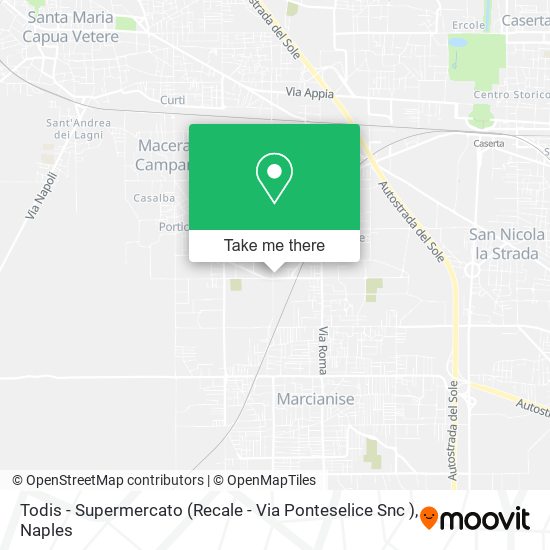 Todis - Supermercato (Recale - Via Ponteselice Snc ) map