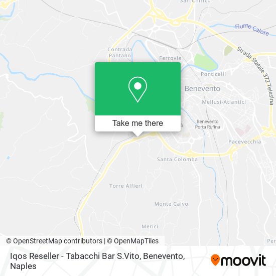 Iqos Reseller - Tabacchi Bar S.Vito, Benevento map