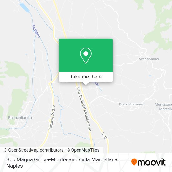 Bcc Magna Grecia-Montesano sulla Marcellana map