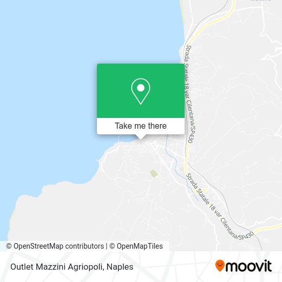 Outlet Mazzini Agriopoli map