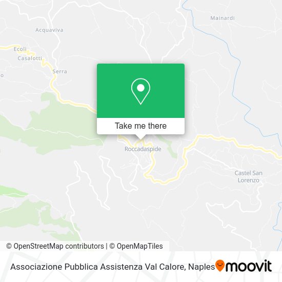 Associazione Pubblica Assistenza Val Calore map