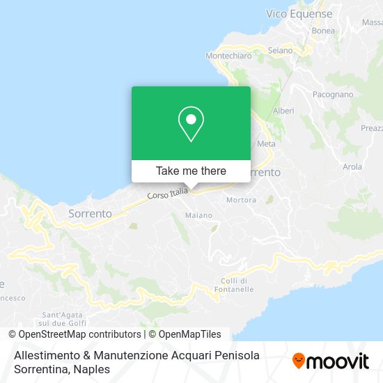 Allestimento & Manutenzione Acquari Penisola Sorrentina map