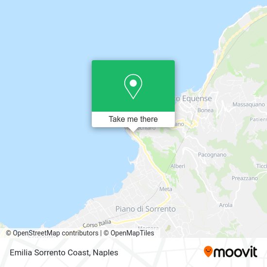 Emilia Sorrento Coast map