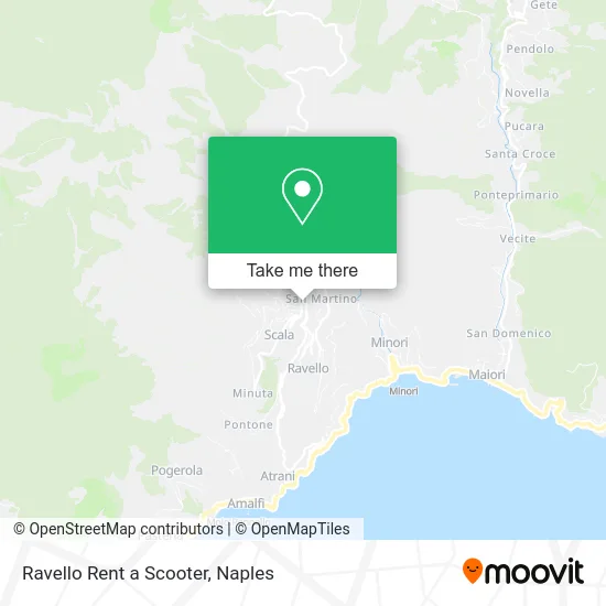 Ravello Rent a Scooter map