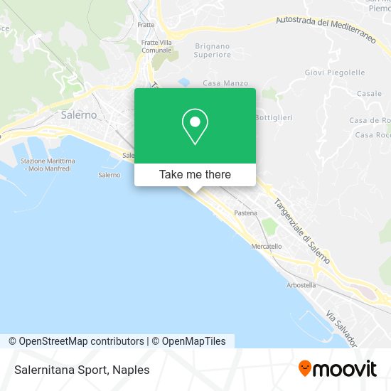 Salernitana Sport map