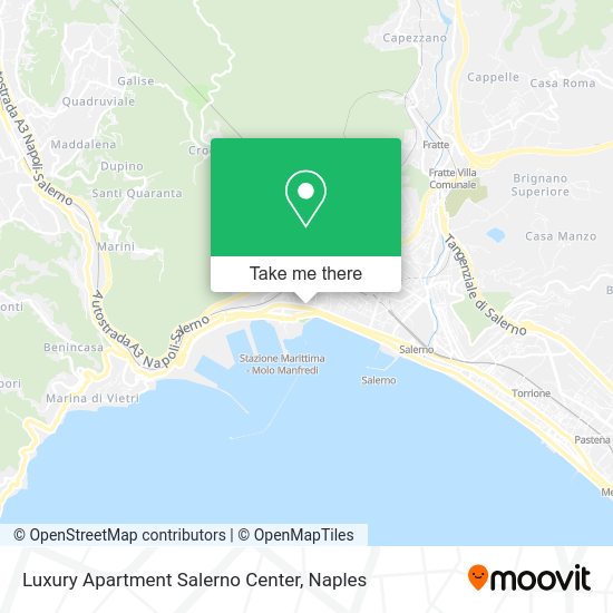 Luxury Apartment Salerno Center map
