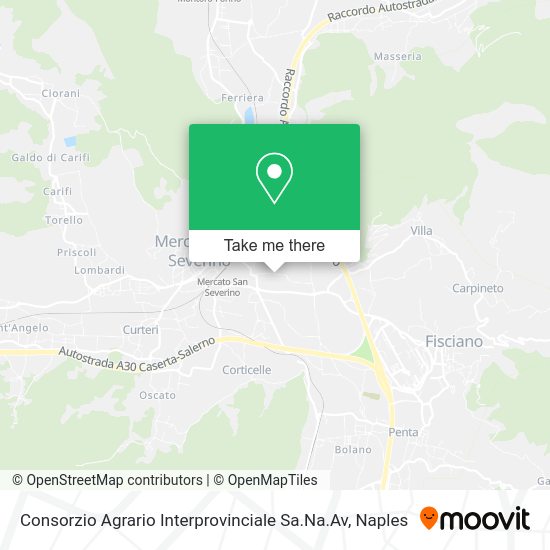 Consorzio Agrario Interprovinciale Sa.Na.Av map