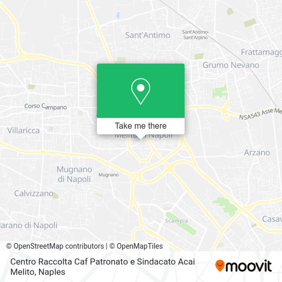 Centro Raccolta Caf Patronato e Sindacato Acai Melito map