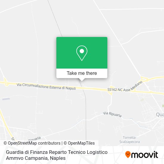 Guardia di Finanza Reparto Tecnico Logistico Ammvo Campania map