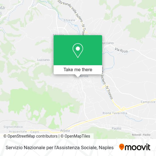 Servizio Nazionale per l'Assistenza Sociale map
