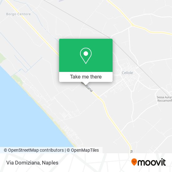 Via Domiziana map