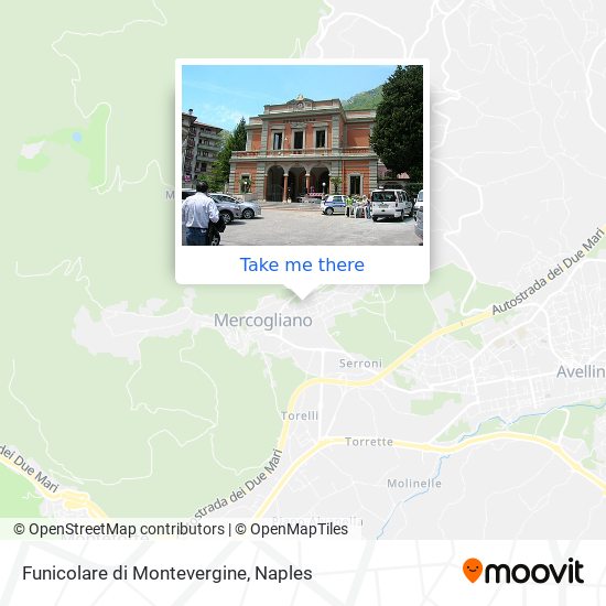 How to get to Funicolare di Montevergine in Mercogliano by Bus or Train?