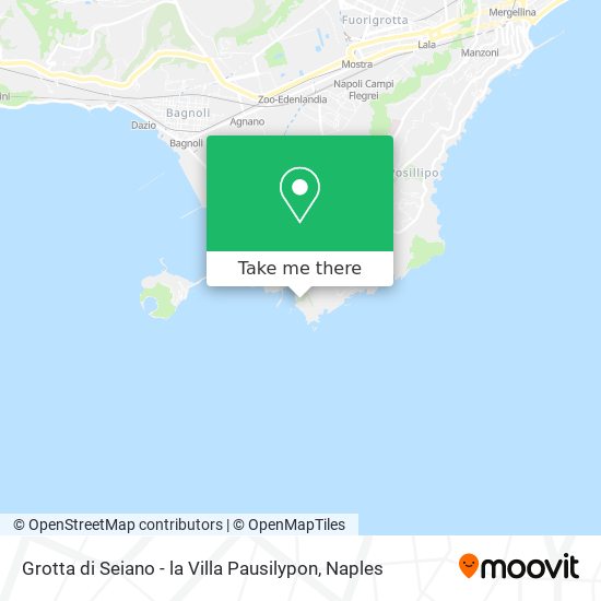 Grotta di Seiano - la Villa Pausilypon map