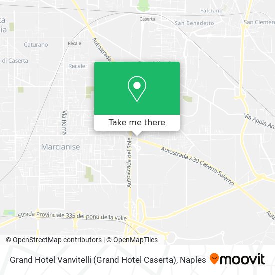 How to get to Grand Hotel Vanvitelli (Grand Hotel Caserta) in Marcianise by  Bus or Train?