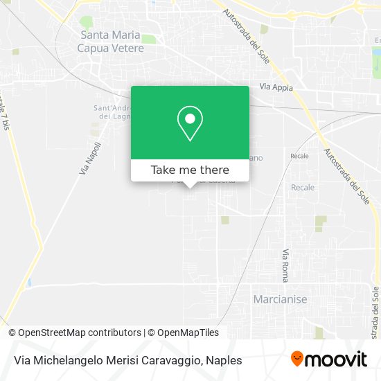 Via Michelangelo Merisi Caravaggio map