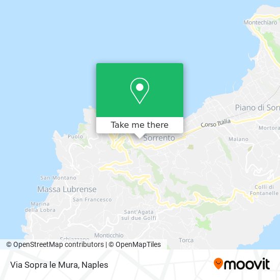 Via Sopra le Mura map