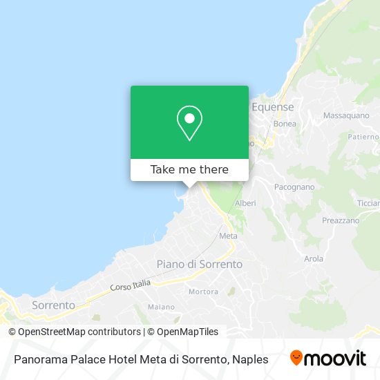 Panorama Palace Hotel Meta di Sorrento map