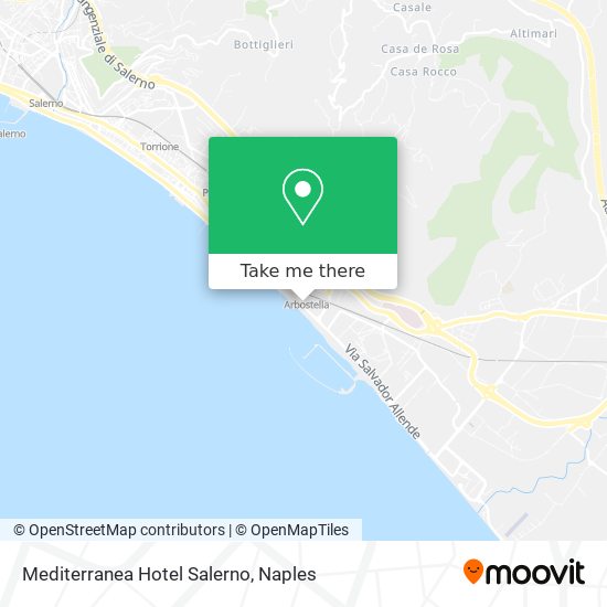 Mediterranea Hotel Salerno map