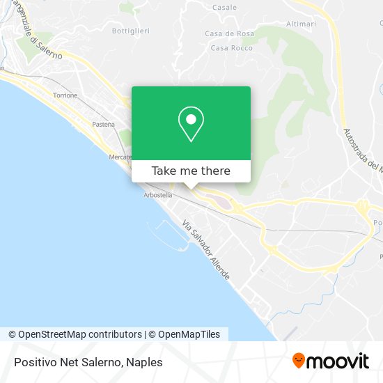 Positivo Net Salerno map