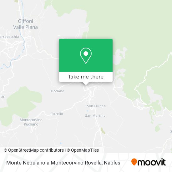 Monte Nebulano a Montecorvino Rovella map