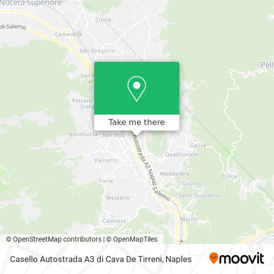 Casello Autostrada A3 di Cava De Tirreni map