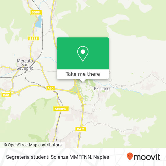 Segreteria studenti Scienze MMFFNN map