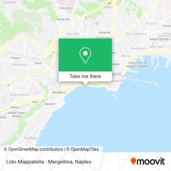 Lido Mappatella - Mergellina map