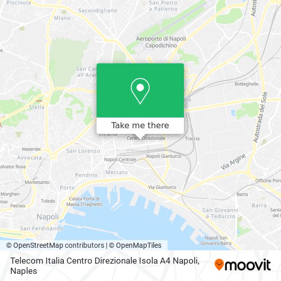 Telecom Italia Centro Direzionale Isola A4 Napoli map
