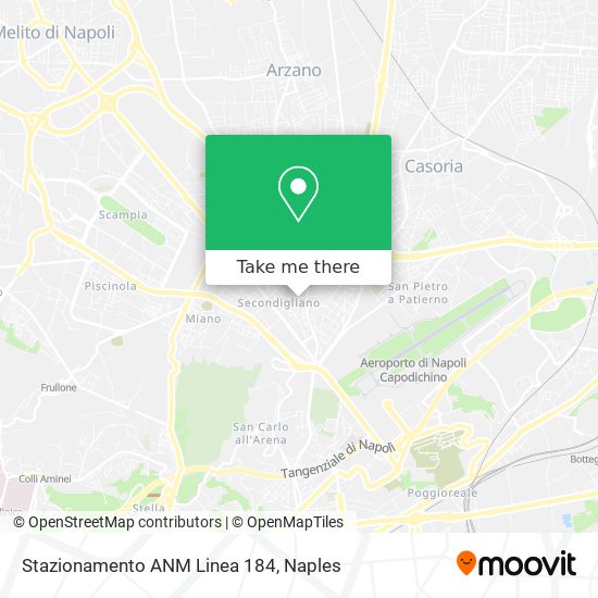 Stazionamento ANM Linea 184 map