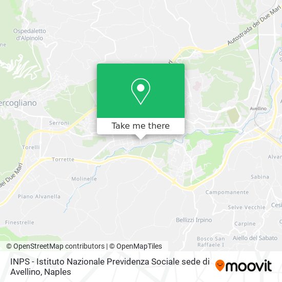 INPS - Istituto Nazionale Previdenza Sociale sede di Avellino map
