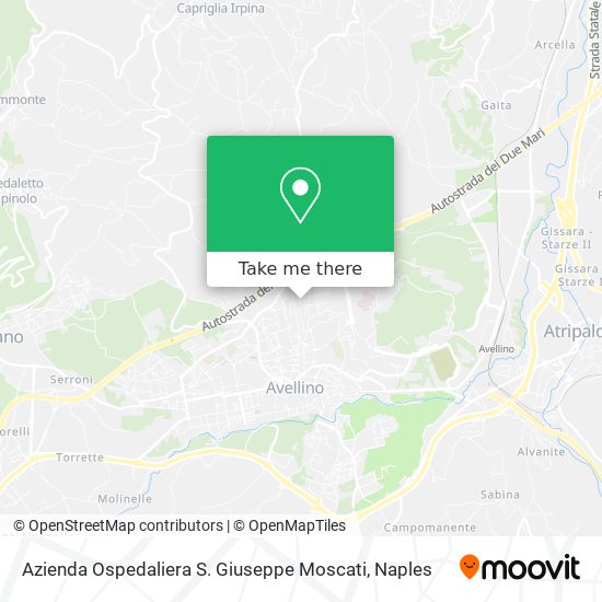 Azienda Ospedaliera S. Giuseppe Moscati map
