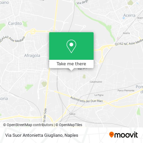 Via Suor Antonietta Giugliano map