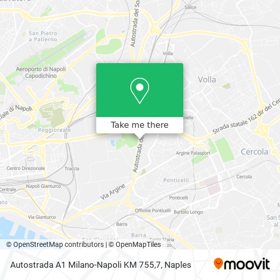 Autostrada A1 Milano-Napoli KM 755,7 map