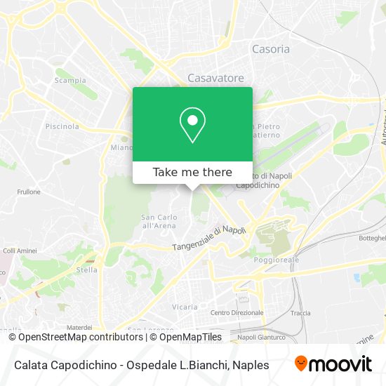 Calata Capodichino - Ospedale L.Bianchi map