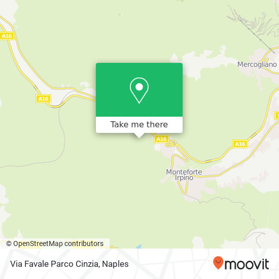 Via Favale Parco Cinzia map